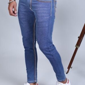 Men Slim Mid Rise Jeans Light Blue 28