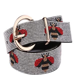 RHINESTONE BEE PATTERN BELT