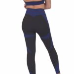 Trois Seamless Legging - Black with Navy